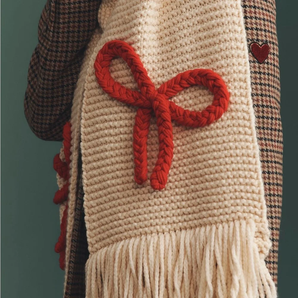 Anthropologie Maeve Chunky Bow Scarf | NWT